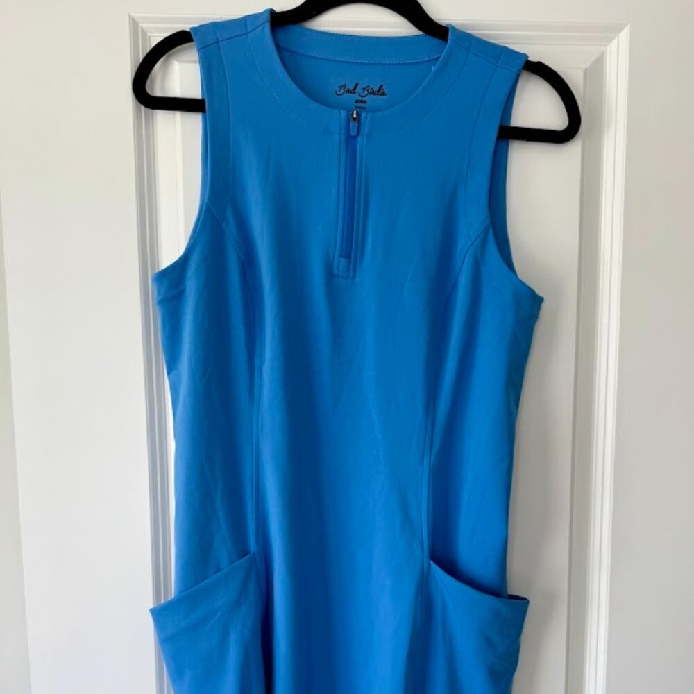 Bad Birdie Women's Blue Tennis/Golf Mini Dress with Pockets